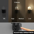 thumbnail image 3 of LOHASLED 2 Pack Black Warm White 3000K Candle Night Light with Dimmer, 3 of 7