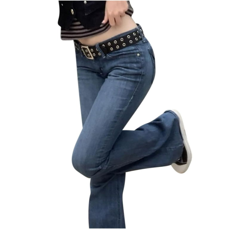 Women's Flare Bell Bottom Jeans High Waisted Wide Leg Bootcut