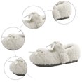 thumbnail image 6 of Kids Girl's Slip On Plush Mary Jane Shoes Fleece Lined Non Slip Loafers Toddler Cute Bowknot Princess Dress Shoes White Size 7 Toddler, 6 of 7