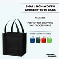 thumbnail image 2 of Reusable Grocery Tote Bag for Shopping - 10 Pack - Small Foldable Bags – Black, 2 of 5
