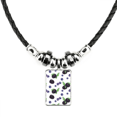 thumbnail image 1 of blueberry fruit acuarela ilustración patron collar a mano colgante de cuerda de cuero Unbranded M, 1 of 3