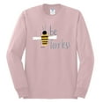 thumbnail image 2 of Wild Bobby, Be Fearless Buzzing Bee Pop Culture Mens Long Sleeve Shirt, Light Pink, 3XL, 2 of 3
