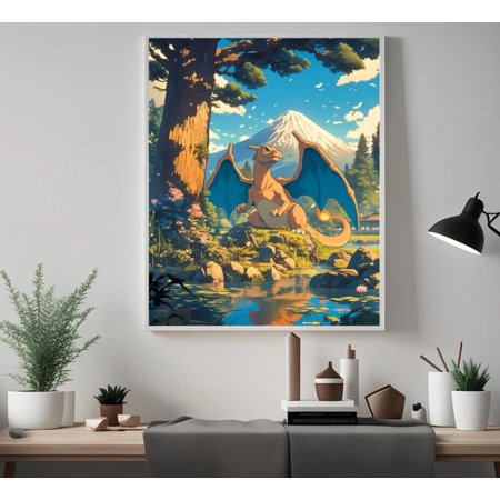 POSTER Charizard Pokemon, Anime Poster, High Quality, Printable Wall Art-24x36-UNFRAMED