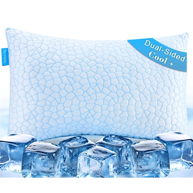 Almohada QUTOOL, gel refrescante, espuma viscoelástica triturada, ajustable