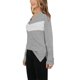 thumbnail image 3 of Mujer Otoño Invierno Top manga larga cuello en V franjas de diferente color suave cómoda mujer camisa Casual para uso diario, 3 of 6