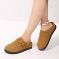 thumbnail image 6 of Pennysue Women Clogs Slip On Suede Mule Shoes Buckle Arch Support Comfortable Casual House Slippers Outdoor Work, 6 of 7