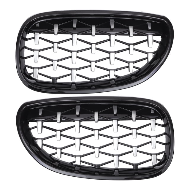 No.51712155446/51712155447 Parachoques delantera rejilla para BMW Serie 5 1 par tono negro y plata