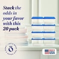 thumbnail image 2 of Homz Snaplock 6 Qt Stackable Plastic Storage Container & Lid (20 Pack), 2 of 11
