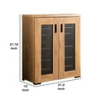 thumbnail image 5 of 38 Inch Accent Cabinet Chest 5 Adjustable Shelf Units Golden Oak Brown - Saltoro Sherpi, 5 of 6