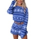 thumbnail image 2 of Puntoco-Pijamas navideños para mujer, conjuntos estampados, ropa de ocio, ropa de salón, traje, tops para el hogar + pantalones, liquidación Puntoco Puntoco-7047, 2 of 5