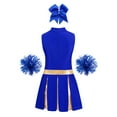 thumbnail image 3 of iixpin Cheer Leader Costume for Girls Sports Dress Outfit 6-16 Years Cheerleading Uniform Performance Dancewear B Blue 10, 3 of 6