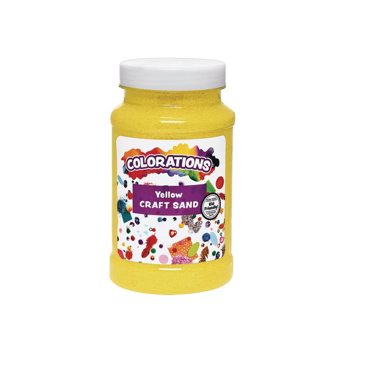 Colorations Colorful Craft Sand, Yellow - 22 oz. (Item # CSYE)