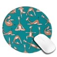 thumbnail image 2 of Disketp Giraffes Doing Various Yoga Small Mouse Pad 7.9x7.9 Inches,Washable Round Mousepad For Office Laptop Computer,Non-Slip Rubber Base Mouse Pads For Wireless Mouse, 2 of 9