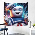 thumbnail image 2 of Ghostbusters Stay Puft Tapestry Luxury Wall Hanging Tapestries Decor For Bedroom Living Room Dormitory Mural Blanket 59x59in, 2 of 8