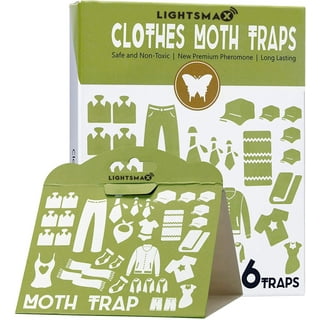 USKICH Clothes Moth Traps with Strength Pheromones |Sticky Glue Trap for Closets and Carpet Moths |Clothing Moth Traps for Feathers, Fur, Wool |Lure