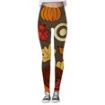 thumbnail image 2 of Thanksgiving Leggings for Women 2025 High Waisted Festive Graphic Breathable Tights Workout Yoga Pants, 2 of 5