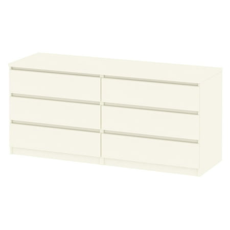 Tvilum Laguna 6 Drawer Double Dresser Off White Walmart Com