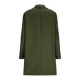 thumbnail image 4 of Xudanell Womens Coats Winter Womens Clothes Trendy Lapel Woolen Coat with Button Mid Length Trench Coat Outwear, 4 of 4
