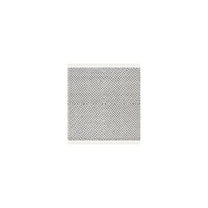 SAFAVIEH Natura Calanthia Geometric Fringe Area Rug, Ivory/Black, 6' x 6' Square