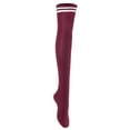 thumbnail image 4 of Big Girls' Women's 4 Pairs Over Knee High Thigh High Cotton Socks Leg Wamers Size L/XL, 4 of 4