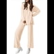 thumbnail image 3 of Conjuntos de Dos Piezas para Mujer, Camisetas de Larga A Juego, Pantalones Anchos y Chándales, Ropa de Otoño. Albaricoque XXL, 3 of 10
