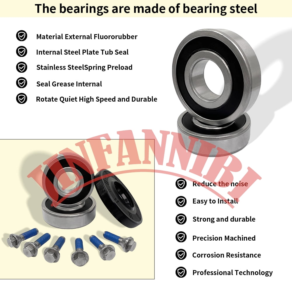Premium Front Load Washer Tub Bearing and Seal Repair Kit for Samsung Kenmore Washers Replaces DC62-00223A DC69-00804A