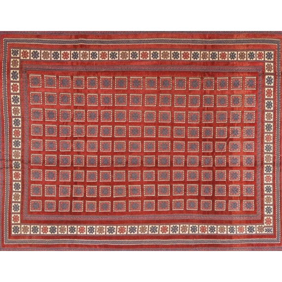 Ahgly Company Machine Washable Indoor Rectangle Traditional Ferrari Red Area Rugs, 2' x 3'