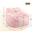 thumbnail image 5 of Giant Bean Bag Chair, Oversized Bean Bag Couch for Adults and Kids, Faux Fur Large Chair with Filler, Stuffed Big Accent Sofa Lounge Floor Sofa for Gaming, Reading, Pink, 5 of 11