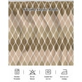 thumbnail image 7 of Abstract Art Bed Skirt California King Size 18" Drop Brown Khaki Ombre Geometric Wavy Lines Ruffled Wrap Around Bed Skirts Adjustable Elastic Bedskirt Dust Ruffle for California King Size Bed, 7 of 7