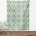 thumbnail image 4 of Ambesonne Forest Fabric by the Yard, Romantic Autumn Vibes Botany, 5 Yards, Pastel Green Blue and Peach, 4 of 5