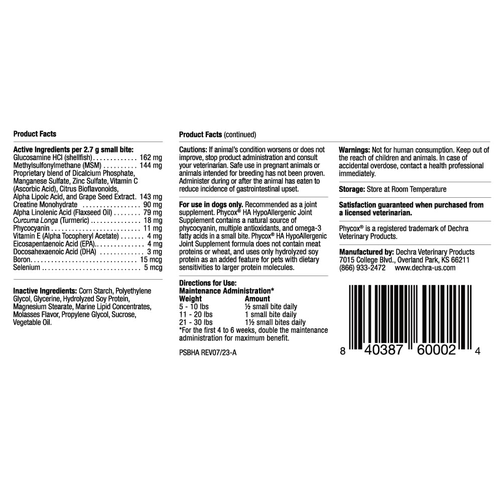 Phycox H/A Small Bites  (120ct)