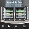 thumbnail image 4 of 24 Inch Beverage Fridge,154 Cans Beverage Refrigerator Cooler with Glass Door,Undercounter Built-in/Freestanding Fridge for Drink Beer and Soda,Bar Office Home and Outdoor Use,Low Noise（34-50℉), 4 of 8