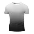 thumbnail image 3 of Runfenguu Men's Gradient Color Tee Casual Short Sleeve Round Neck Summer Shirt 2025 Fashion Muscle Streetwear Top, 3 of 4