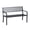 Black, variant on 50 Outdoor Garden Bench with Slatted Seat for 2, Metal Patio Bench for Backyard, Poolside, Lawn, Black