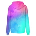 thumbnail image 6 of Stichou Hoodie for Women Tie Dye Gradient Oversized Sweatshirt Plus Size Loose Fit Cute Hoodie Drawstring Fall Pullover with Pocket Royal Blue S, 6 of 6