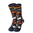thumbnail image 1 of Halloween Novelty Socks Stockings Pumpkins Bats Socks Colorful Funny Crew Socks for Women and Men, 1 of 4