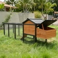thumbnail image 5 of Wooden Chicken Coop, Large Outdoor Hen House with Nesting Box Poultry Cage, Rabbit Hutch Bunny Cage , Waterproof for Outdoor Backyard, 5 of 14