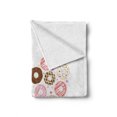 thumbnail image 2 of Heart Soft Flannel Fleece Throw Blanket, Shape with Tasty Donuts Dessert Theme Chocolate Glazed Sprinkles and Creamy Pastry, Cozy Plush for Indoor and Outdoor Use, 50" x 70", Multicolor, by Ambesonne, 2 of 6