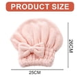 thumbnail image 2 of Paquete de toallas de microfibra para el cabello seco Laklulu, gorro de ducha con lazo, paquete de gorro de ducha en rollo para regalo de mujer, 2 paquetes, 2 of 5