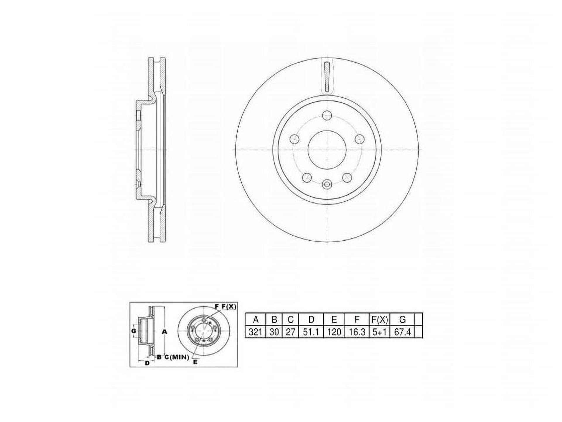 UltraHC Coated High Carbon Brake Rotor, Front UR003198, Chevrolet Equinox 2017-2010