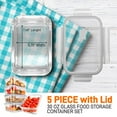 thumbnail image 2 of NutriChef 10-Piece Glass Food Containers - Stackable Superior Glass Meal-prep Storage, (Gray), 2 of 7