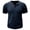 GV105_Navy, variant on Men's Fitted Stretch Short Sleeve Henley Shirt Gym Athletic V Neck Casual T-Shirt Summer Ribbed Solid Tops Navy M