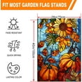 thumbnail image 3 of Fall Pumpkin House Flag for Outside 28x40 Inch Double Sided, Autumn Yard Flag Stained Glass Thanksgiving Garden Flag for Outside Farmhouse Holiday Decorations, 3 of 6