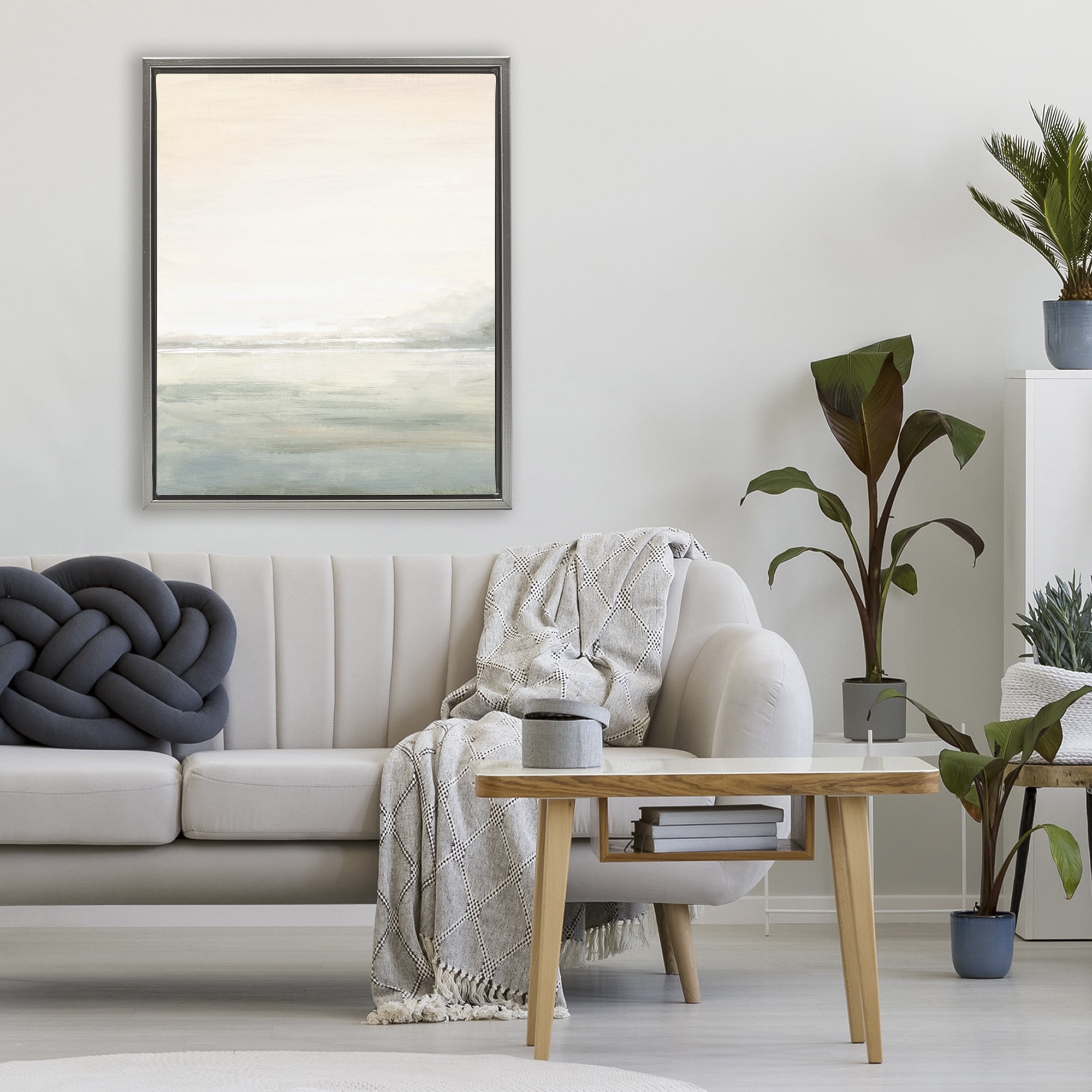 Stupell Industries Light Fog Atmosphere Gray Framed Floater Canvas Wall Art, design by Patricia Pinto