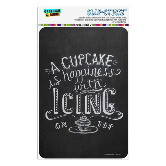 A Cupcake is Happiness with Icing Home Business Office Sign