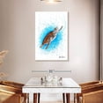 thumbnail image 3 of Elephant Stock Happy Sea Turtle Wall Art - Vertical Canvas Wall Art - Living Room Wall Decor - Animal Canvas - White And Blue Decor By Ashvin Harrison - 30" x 45", 3 of 8