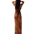 thumbnail image 3 of Fortune Women Split Long Dress Zebra Leopard Print Drape Front See Through Beach Sundress, 3 of 7