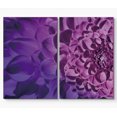 thumbnail image 3 of PixonSign Canvas Print Wall Art Set Purple Camellia Close-Up Botanical Wilderness Photography Realism Contemporary Portrait Colorful Multicolor Ultra for Living Room, Bedroom, Office - 24"x36"x2, 3 of 5
