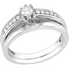 1/4 Carat T.W. Round Diamond Sterling Silver Women's Bridal Set
