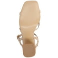 thumbnail image 6 of Journee Womens Issmia Two Tone Covered Block Heel Multi Strap Sandals, 6 of 9